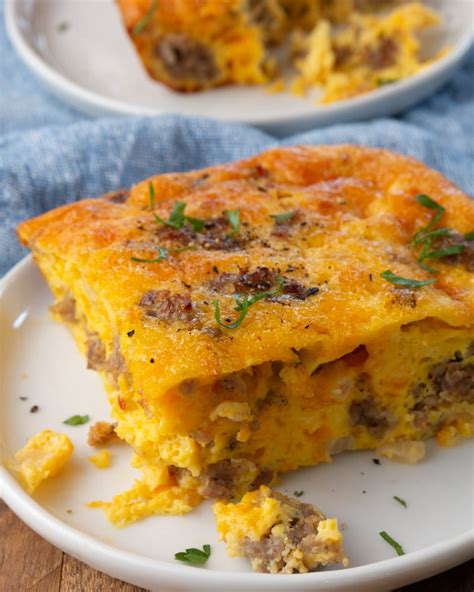 sausage egg bake with cottage cheese
