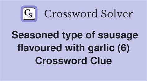 Sausage Type Crossword