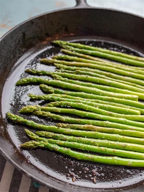 Sautéing the Asparagus Tips