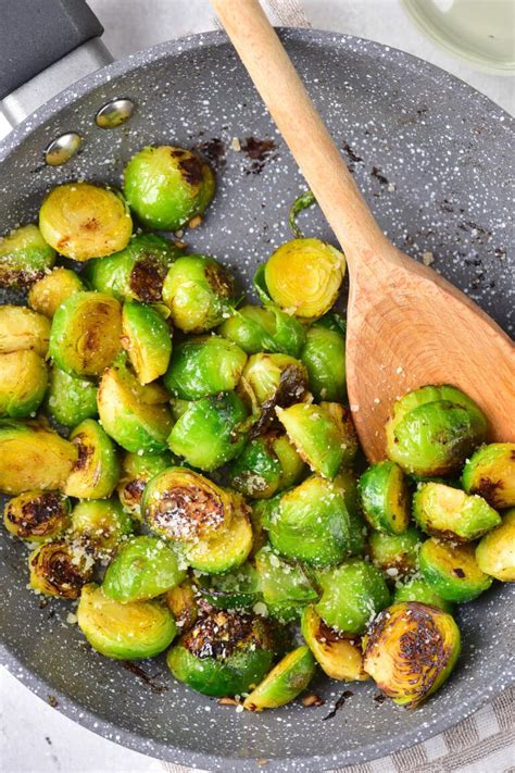 Sautéing Brussels Sprouts