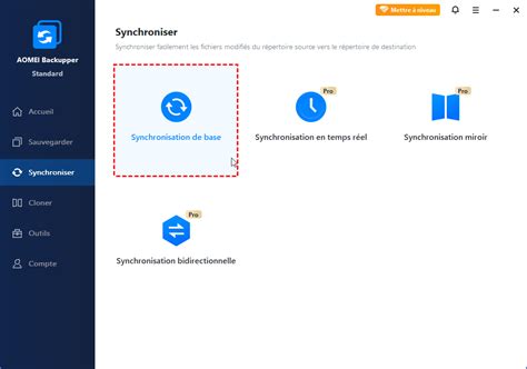 Sauvegarde et Synchronisation