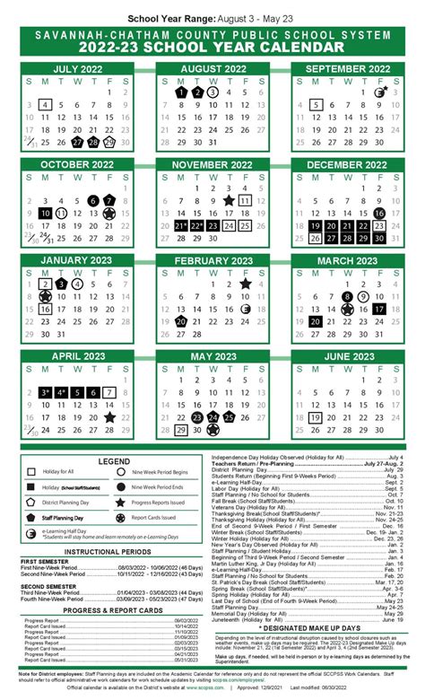 Savannah Chatham County Public Schools Calendar
