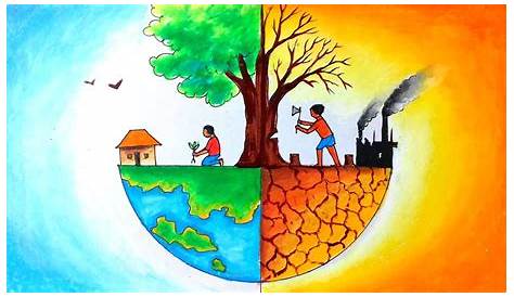 Drawing Competition Poster On Save Environment - Foto Kolekcija