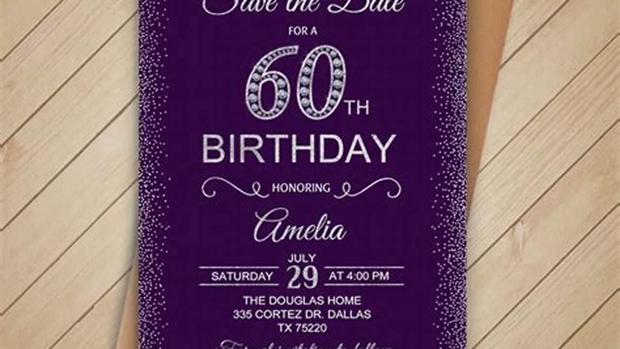 Uncover the Secrets of "Save the Date 60th Birthday Templates Free"