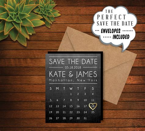 Save The Date Calendar Magnet