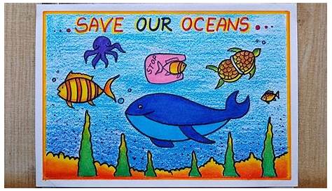 Poster making on save marine life: stop using plastic | Madhubani