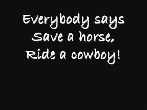 save a horse ride a cowboy lyrics