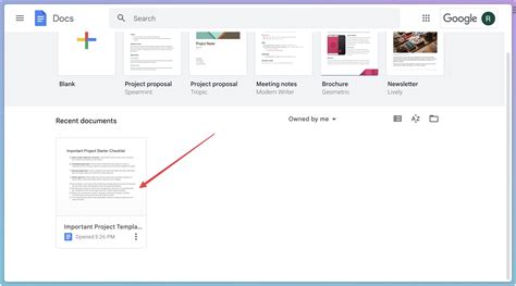save a template in google docs