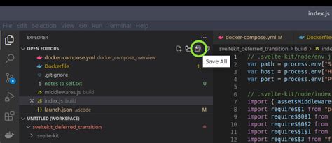 save all file in vs code