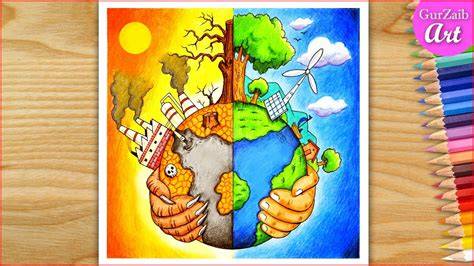 Save Nature, Save Environment Drawing in 2021 Save water poster