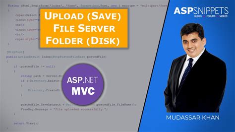 Save File On Server C# Mvc