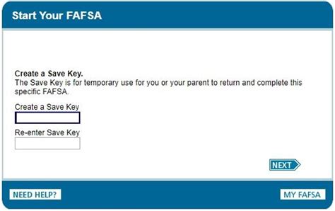 Save Key For Fafsa Not Working