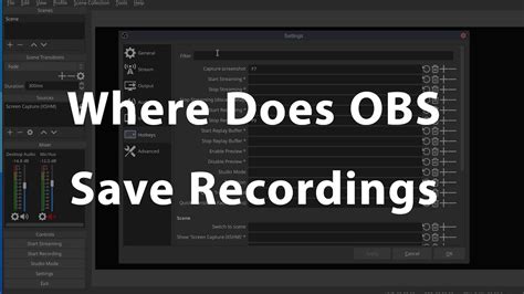 Save recording in OBS