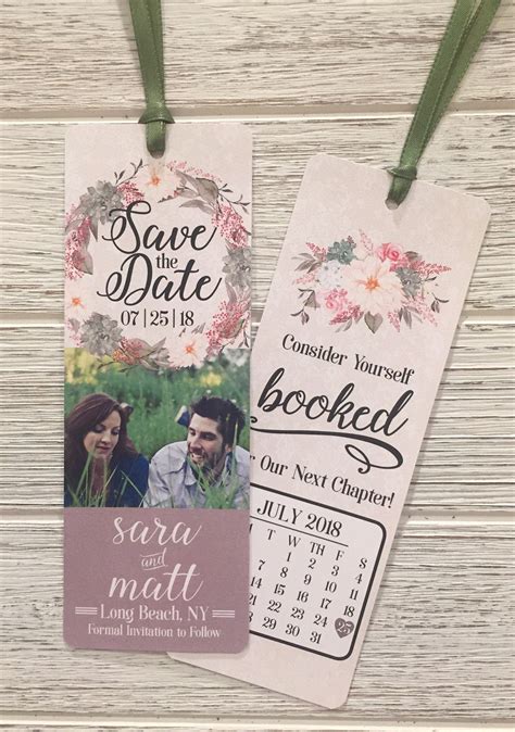Save The Date Bookmark