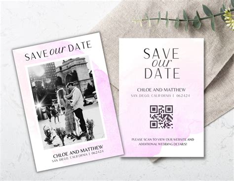 Save The Date Cards With Qr Code