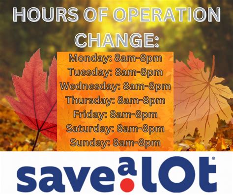 savealot hours