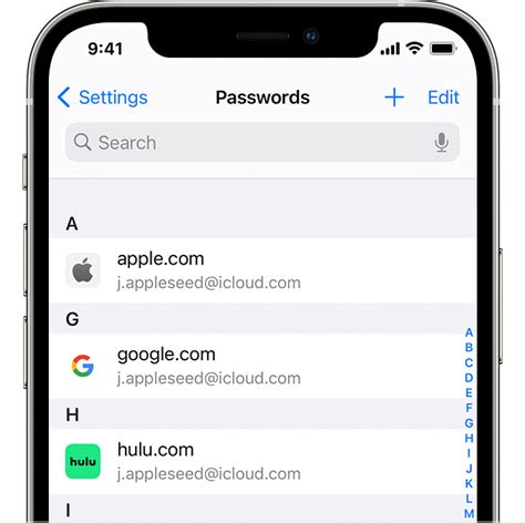 saved passwords disappeared from iphone