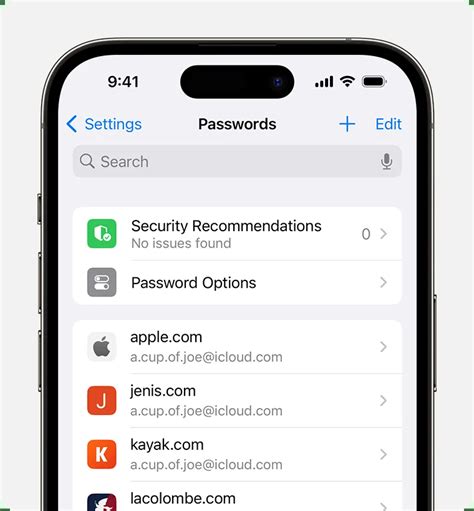 saved passwords gone iphone