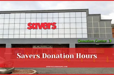 Savers Saugus Donation Hours
