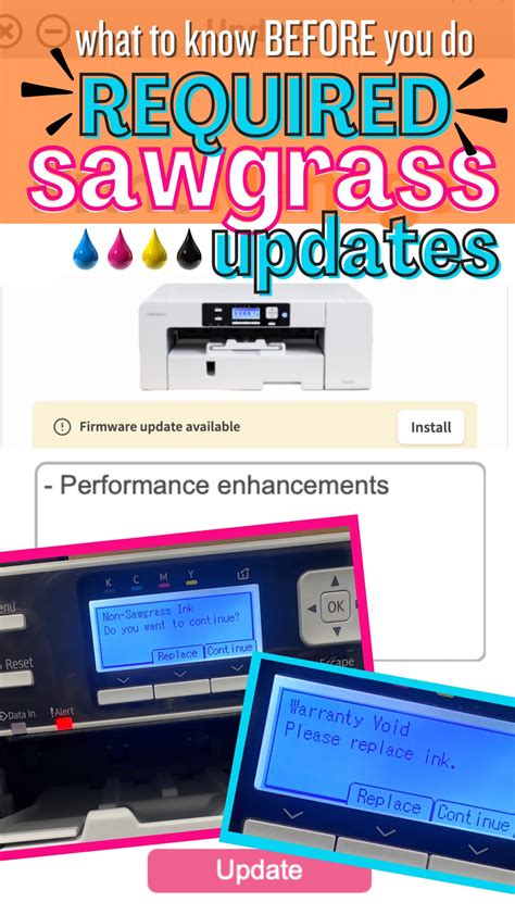 sawgrass sublimation printer firmware update