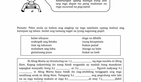 Filipino 6 Modyul 5: Pagbibigay-Kahulugan sa mga Sawikain | Grade 6 Modules