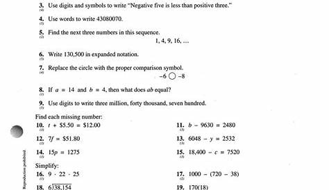 Saxon Math 7 6 Tests And Worksheets