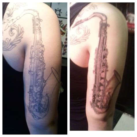 Inspiring Saxophone Tattoo Design 2023