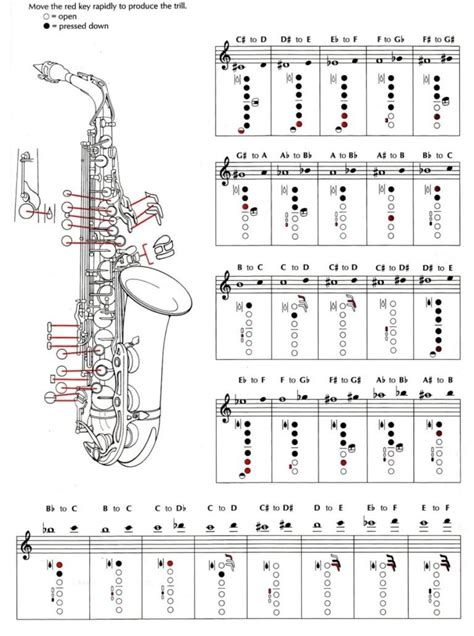 Saxophone Chart Notes