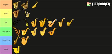 Saxophone Tier List