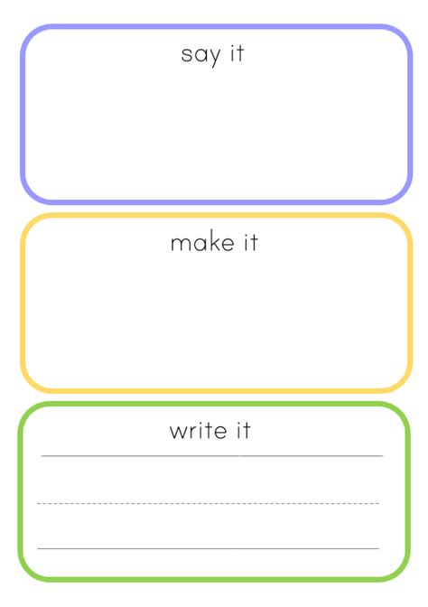 Say It Build It Write It Free Printable: Tips, News, Reviews, And Tutorials