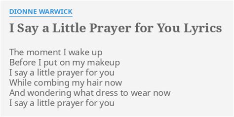 Say A Little Prayer For You Lyrics