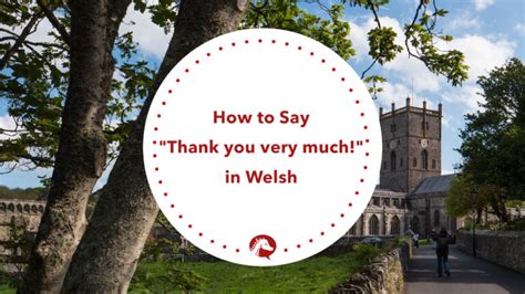 say thank you in welsh