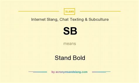 sb stand for in text