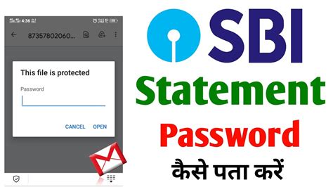 sbi bank statement password