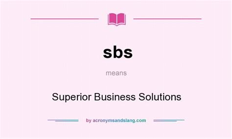 sbs meaning in work