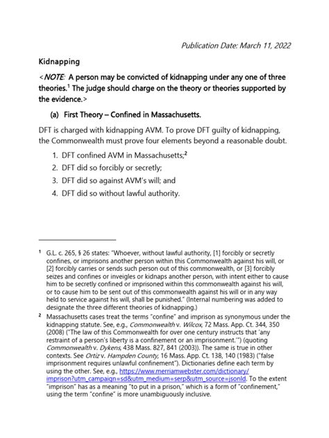 Sc Code Of Law Kidnapping