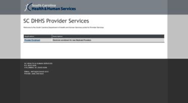 sc dhhs provider portal