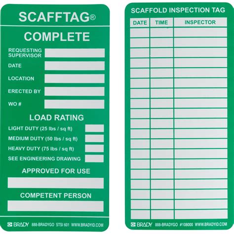 Scaffold Inspection Tags Printable: Everything You Need To Know In 2023