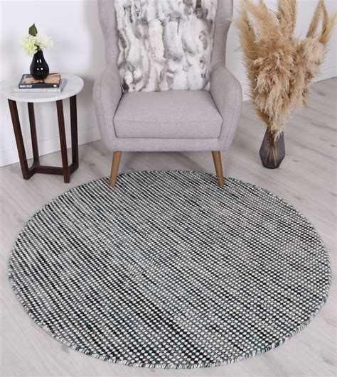 Scandi Reversible Wool Round Rug
