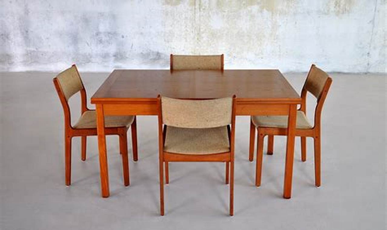 scandinavian design teak dining table