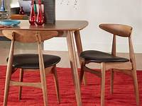 Judson Scandinavian Dining Chair Wooden Frame Tapered Legs Chestnut
