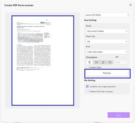 Image of a person scanning a document using a PDF scanner.