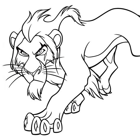 scar king coloring pages