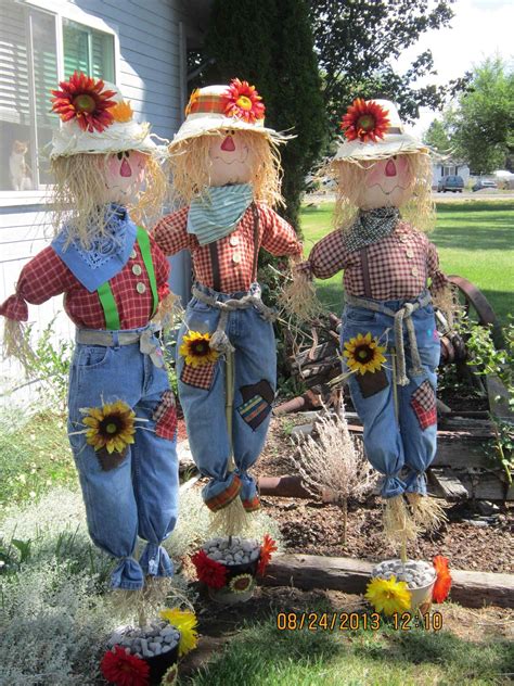Scarecrow Fall Decor (Set of 2), Scarecrows for Outside, Scarecrow