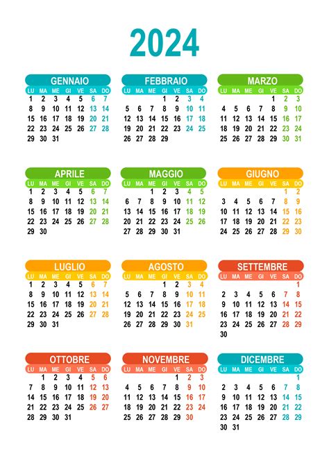scaricare gratis calendario 2024