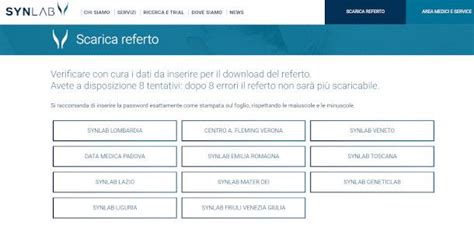 scaricare referti online synlab