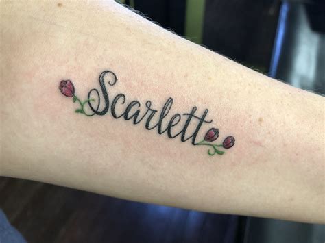 Cool Scarlett Name Tattoo Designs References