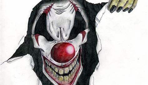evil clown drawings - Google Search Scary Faces, Scary Clowns, Evil