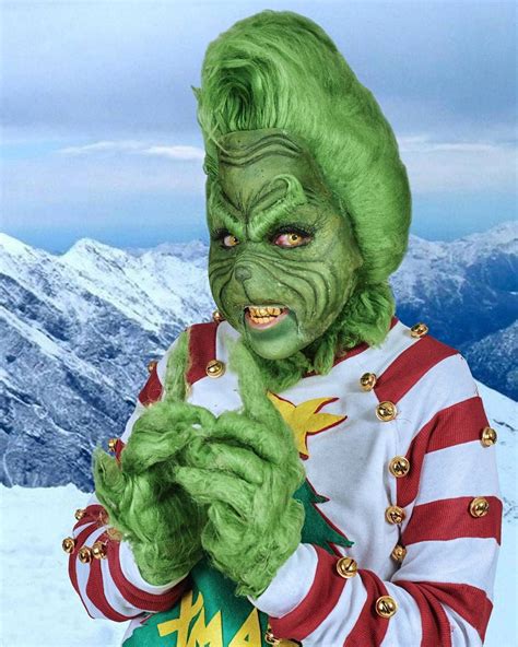 Scary Santa Grinch Cosplay Costume How The Grinch Stole Christmas Suit