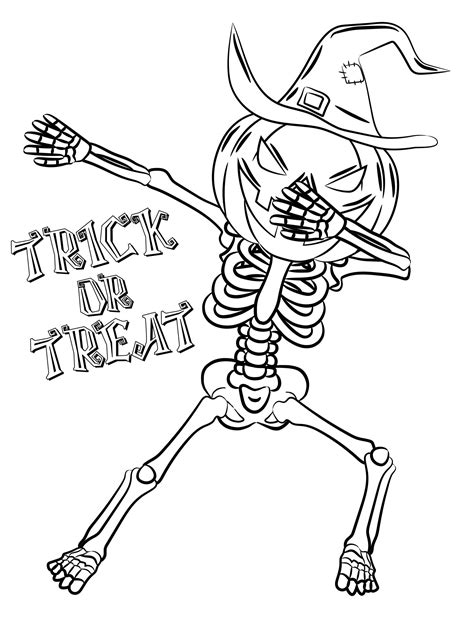 Scary Skeleton Coloring Pages: A Fun And Spooky Activity For Halloween